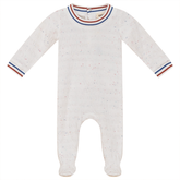 MOCHA  STRIPED TRIM SPECKLED FOOTIE